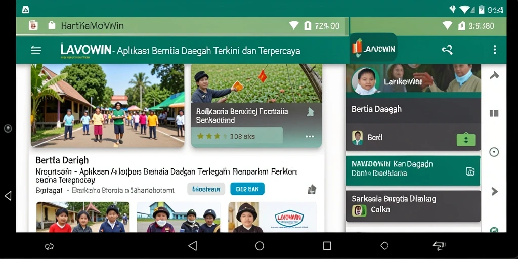 Tampilan antarmuka LAVOWIN yang informatif dan menarik.