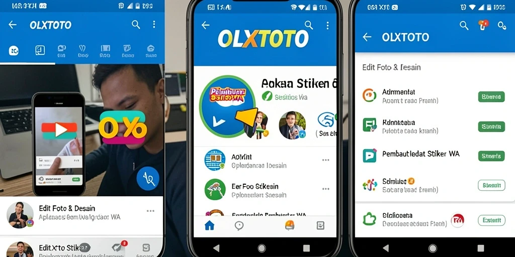 Tampilan antarmuka OLXTOTO untuk membuat stiker WA yang kreatif.