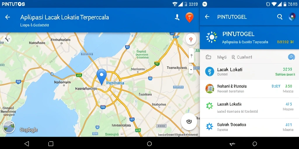 Antarmuka PINTUTOGEL menunjukkan fitur pelacakan lokasi yang canggih.