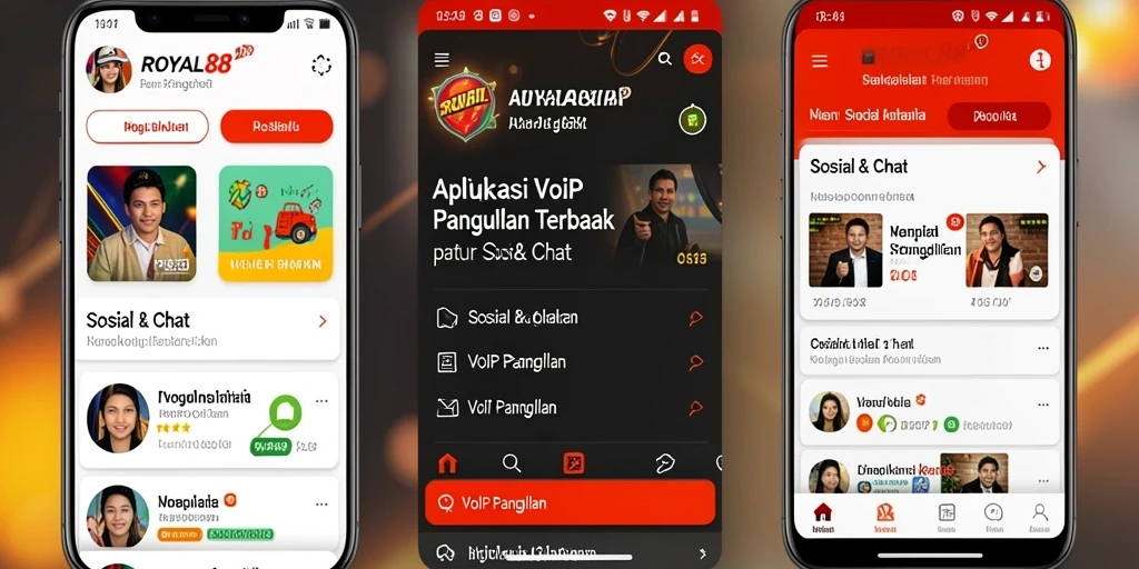 Antarmuka ROYAL88 yang modern dan intuitif untuk VoIP Panggilan.