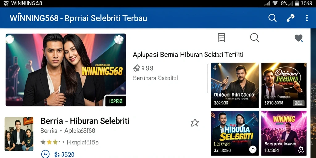 Tampilan utama <strong>WINNING568</strong> menampilkan berita selebriti terbaru dan menarik.